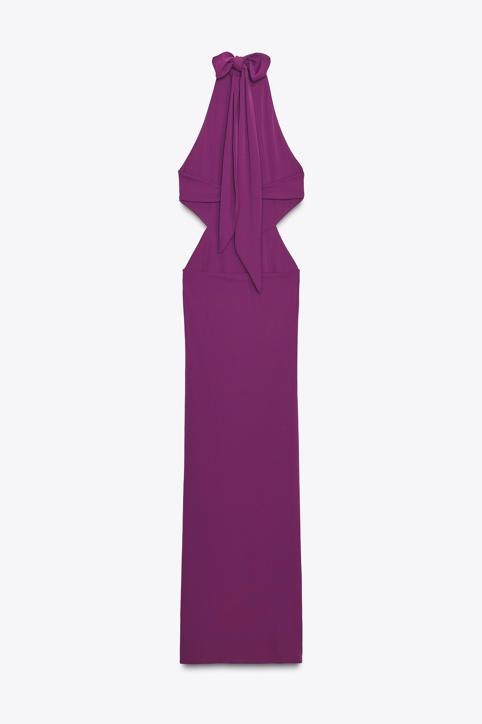 GATHERED HALTER MAXI DRESS